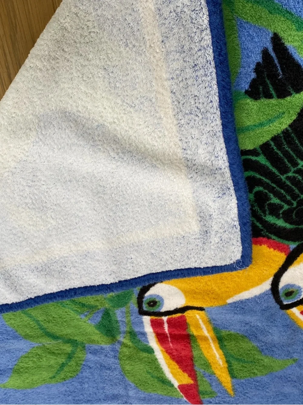 Hermes-Paris Drap de Plage Toucans Beach Towel vintage